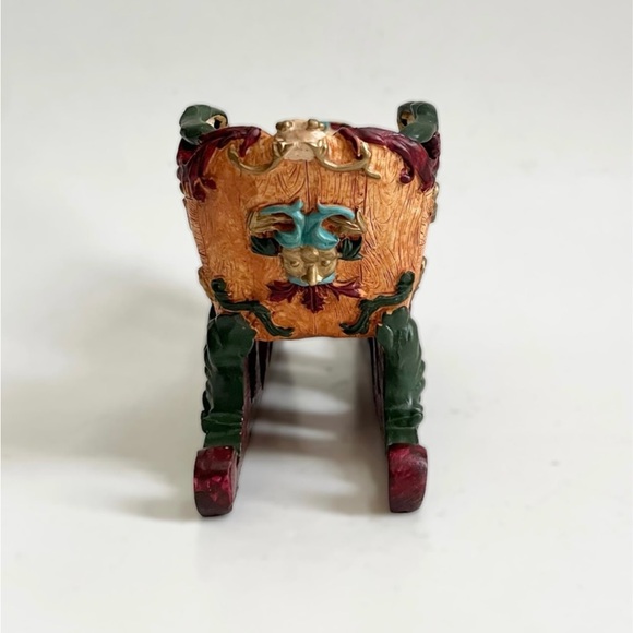 NIB House of Lloyd Christmas Around The World Reindeer Golden Accents Sleigh - Picture 9 of 12